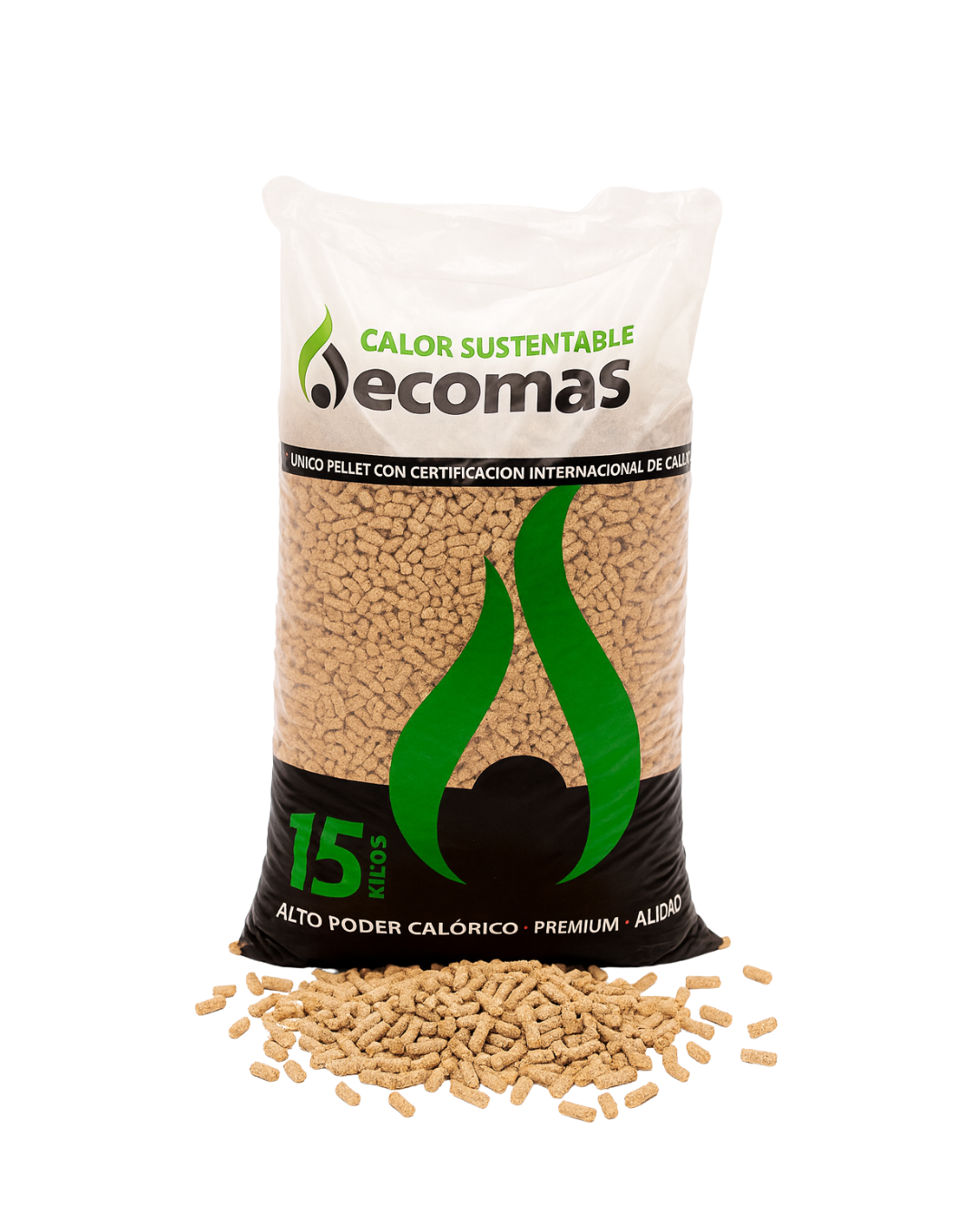 20 Bolsas de Pellet ECOMAS 15kg ($3.990 la unidad)