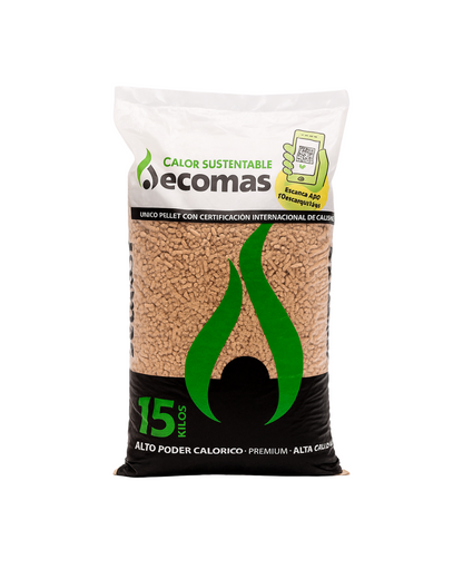 20 Bolsas de Pellet ECOMAS 15kg ($3.990 la unidad)
