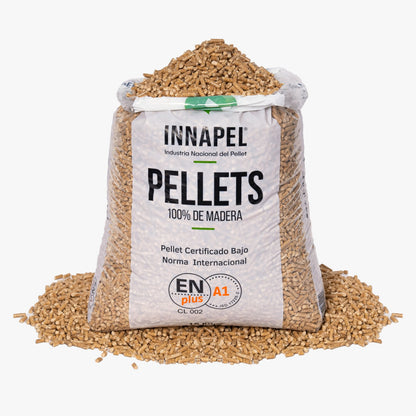 120 Bolsas de Pellet INNAPEL 15kg ($3.550 la unidad)